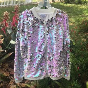 More Than Magic Girls Sequined Jacket Large 10/12